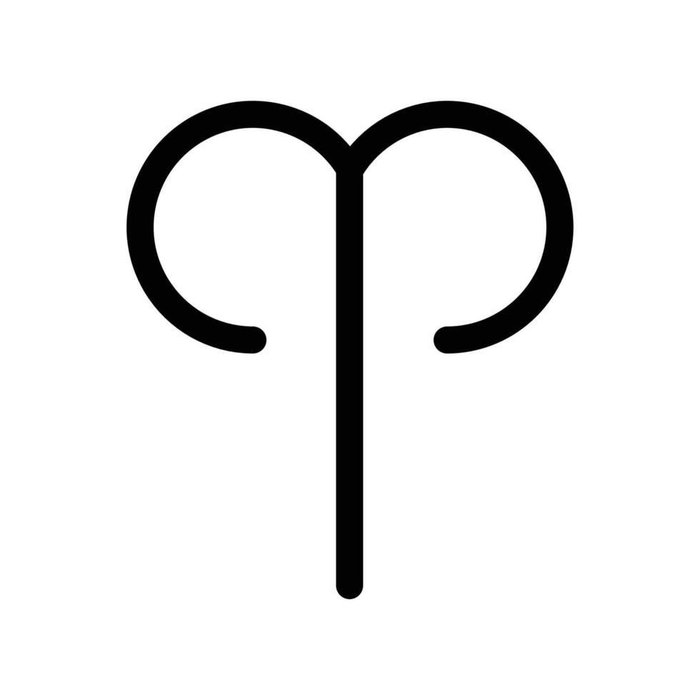 Aries Zodiac Sign Icon, Perfect for Astrology and Horoscope Graphics vector