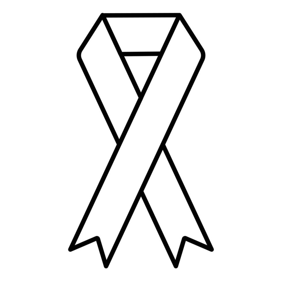 Awareness Ribbon Icon for Health Campaigns, Social Causes, and Support Awareness Graphics vector