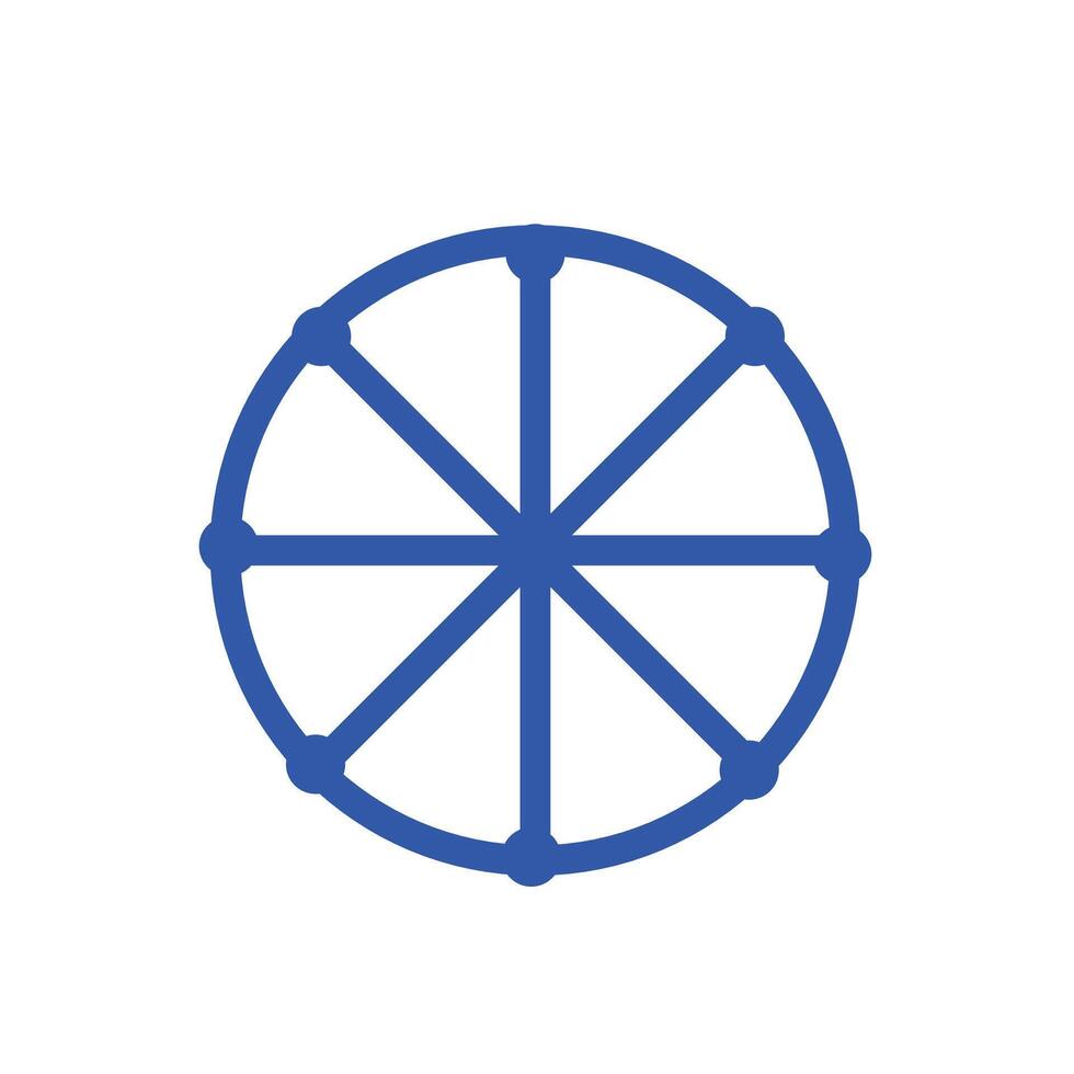 Ashoka Wheel Icon, Perfect for Cultural and Historical Graphics vector