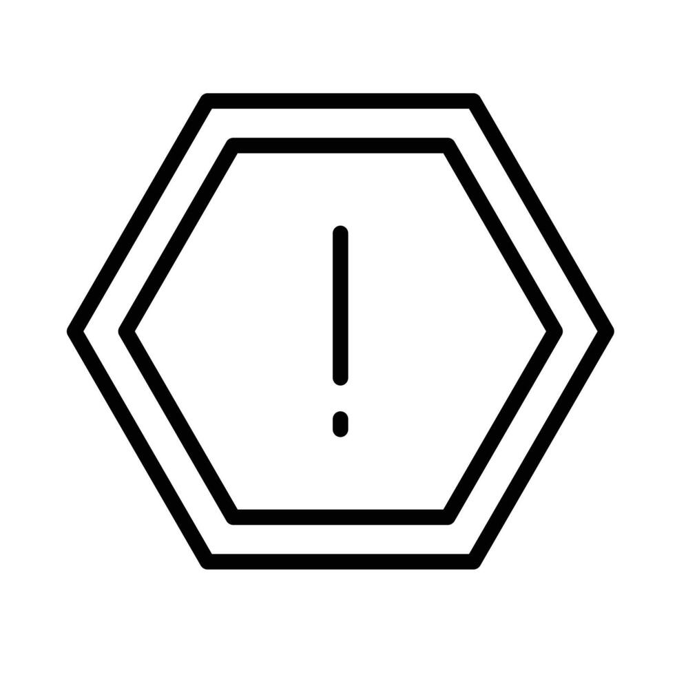 Attention Warning Sign Icon, Great for Safety and Caution Designs vector