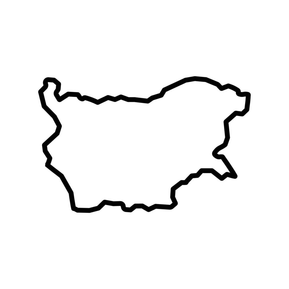 Bulgaria Map Icon for Geography, Travel Guides, and Regional Information Illustrations vector