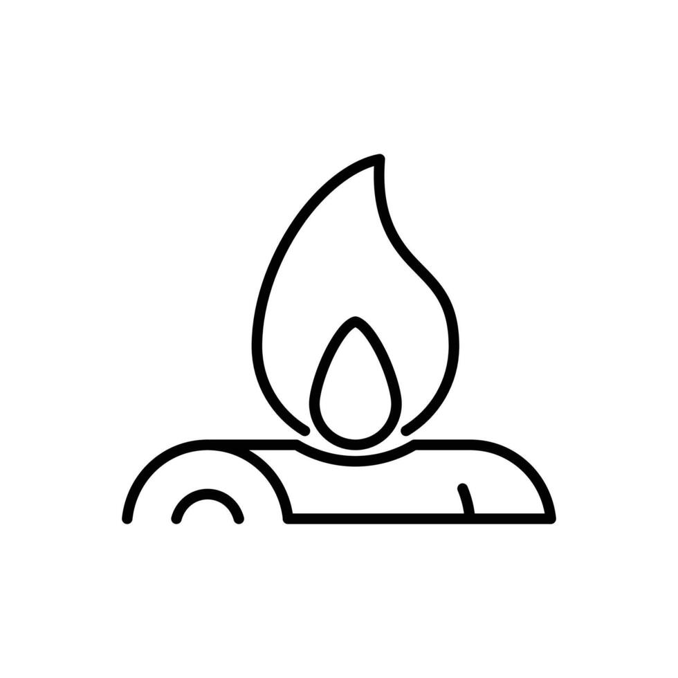 Campfire Icon for Outdoor Adventures, Camping Trips, and Wilderness Survival Illustrations vector