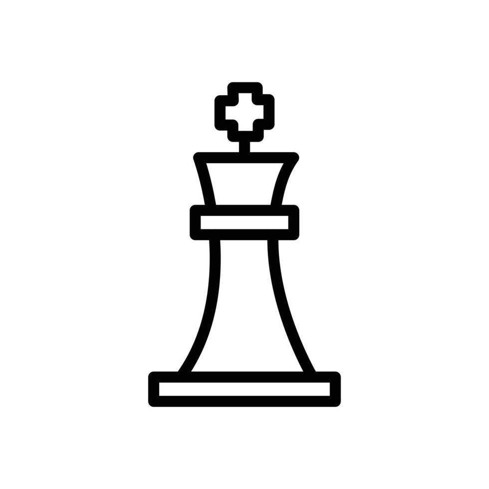 Chess King Icon for Strategic Games and Competition vector