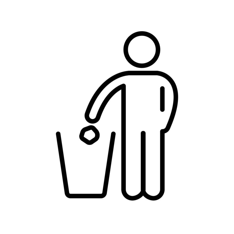 Do Not Litter Icon for Environmental Awareness, Public Health, and Cleanliness Campaigns vector