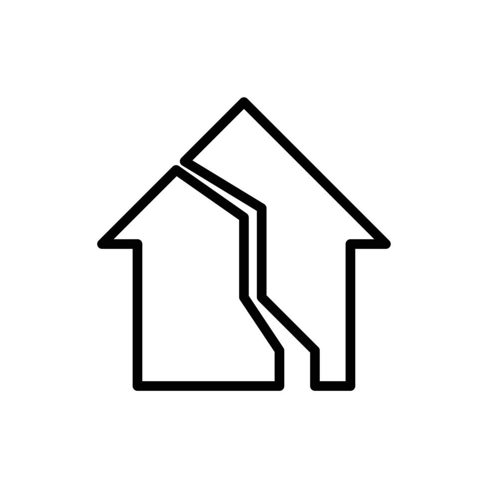 Earthquake Icon for Natural Disasters, Seismic Activities, and Emergency Preparedness Graphics vector