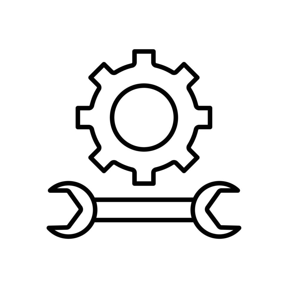 Engineering Tool Icon for Technical Equipment, Construction Projects, and Mechanical Designs vector