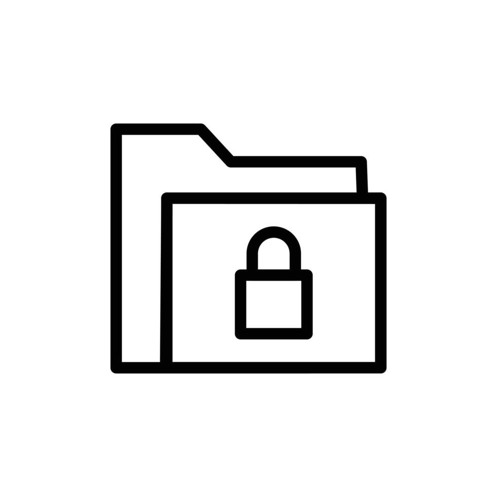 Files and Folders Security Icon for Data Protection and Organization vector