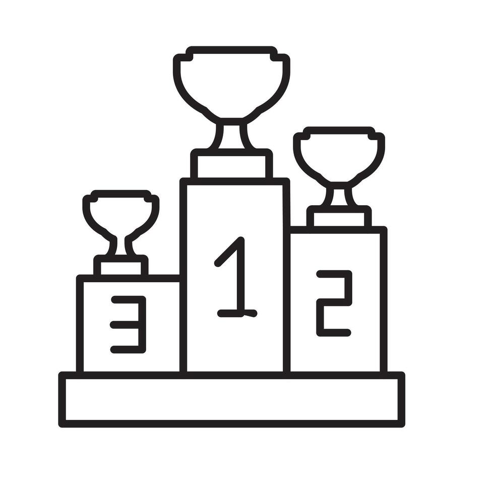 Trophy Cup Icon First Second Third Prize for Sports Competitions vector