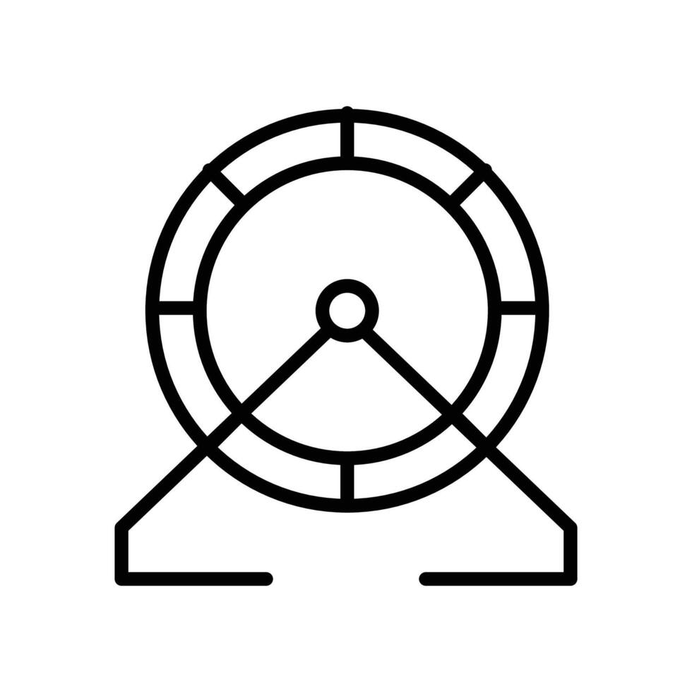 Hamster Wheel Icon for Pet Accessories, Small Animal Toys, and Exercise Equipment Illustrations vector