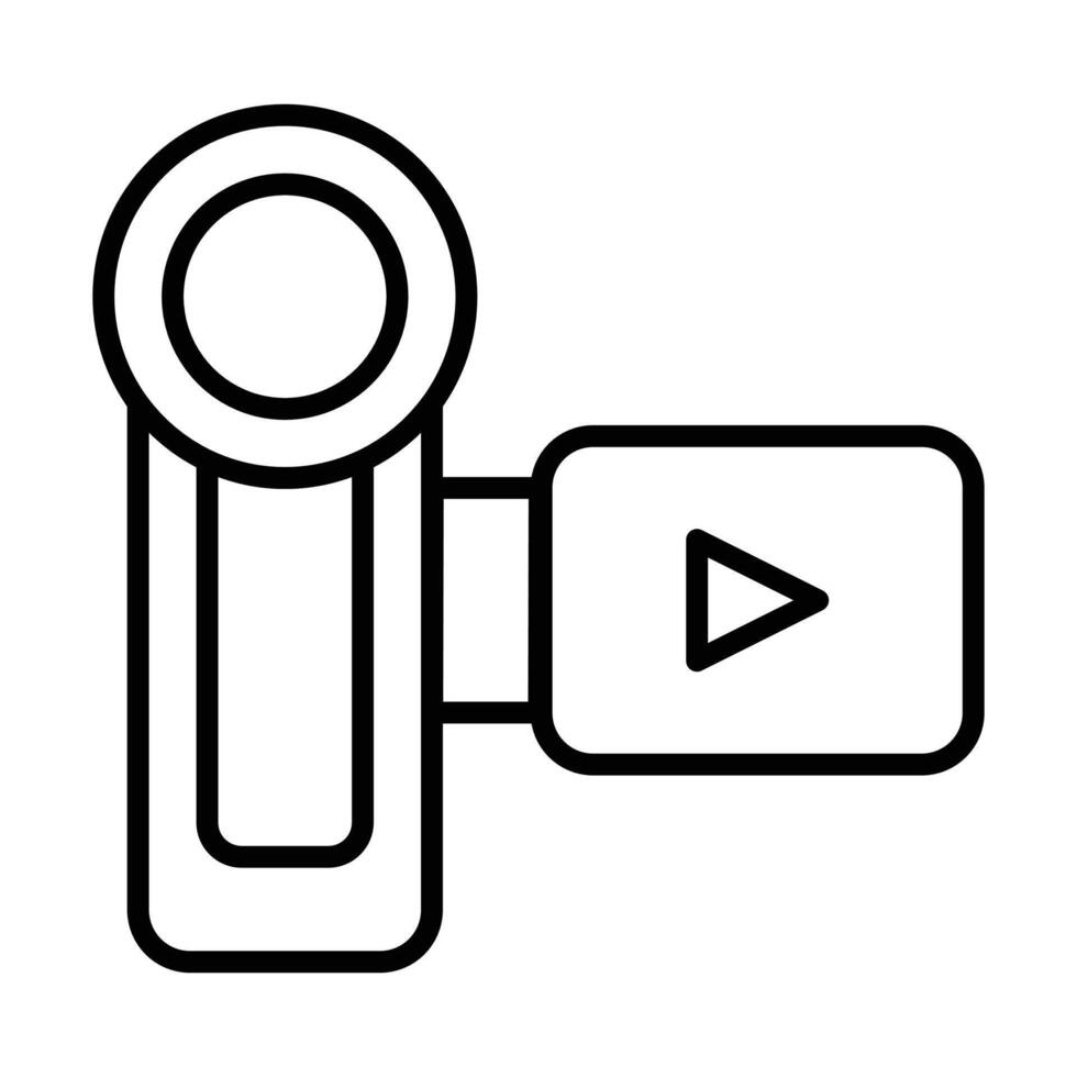 Handy Cam Icon for Recording, Camera Equipment, and Filmmaking Graphics vector