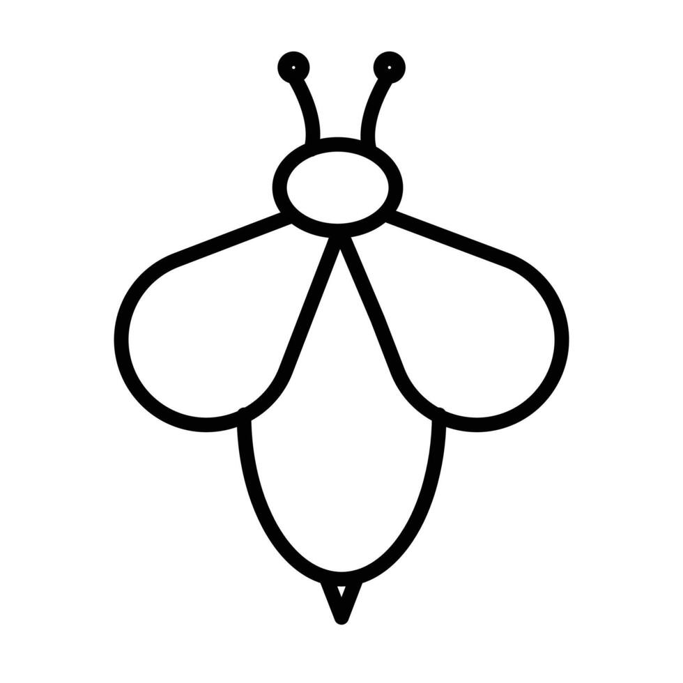 Honey Bee Icon for Beekeeping, Pollination Services, and Environmental Conservation Graphics vector