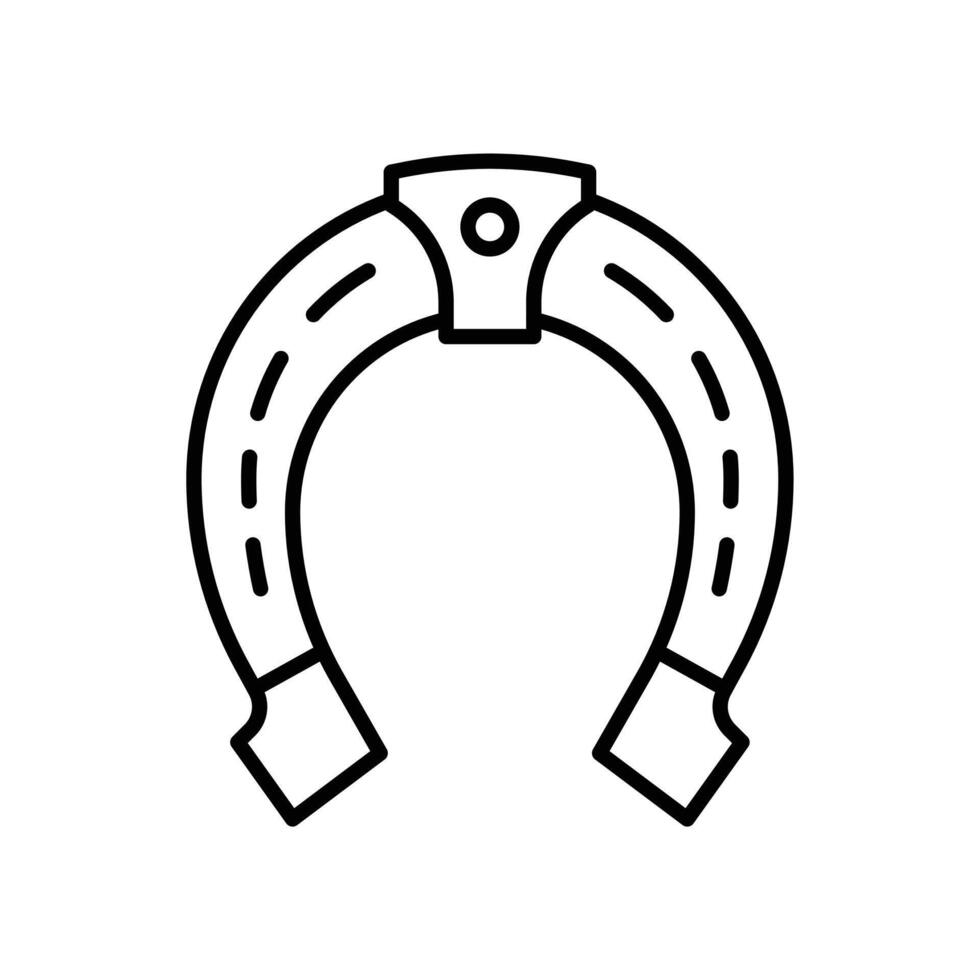 Horseshoe Icon for Good Luck Symbols, Equestrian Themes, and Cultural Traditions Illustrations vector