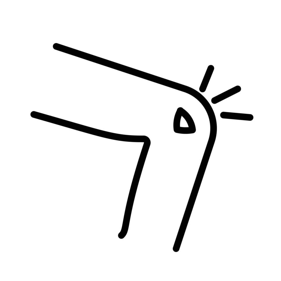 Knee Pain Icon for Medical Symptoms, Health Conditions, and Pain Relief Graphics vector