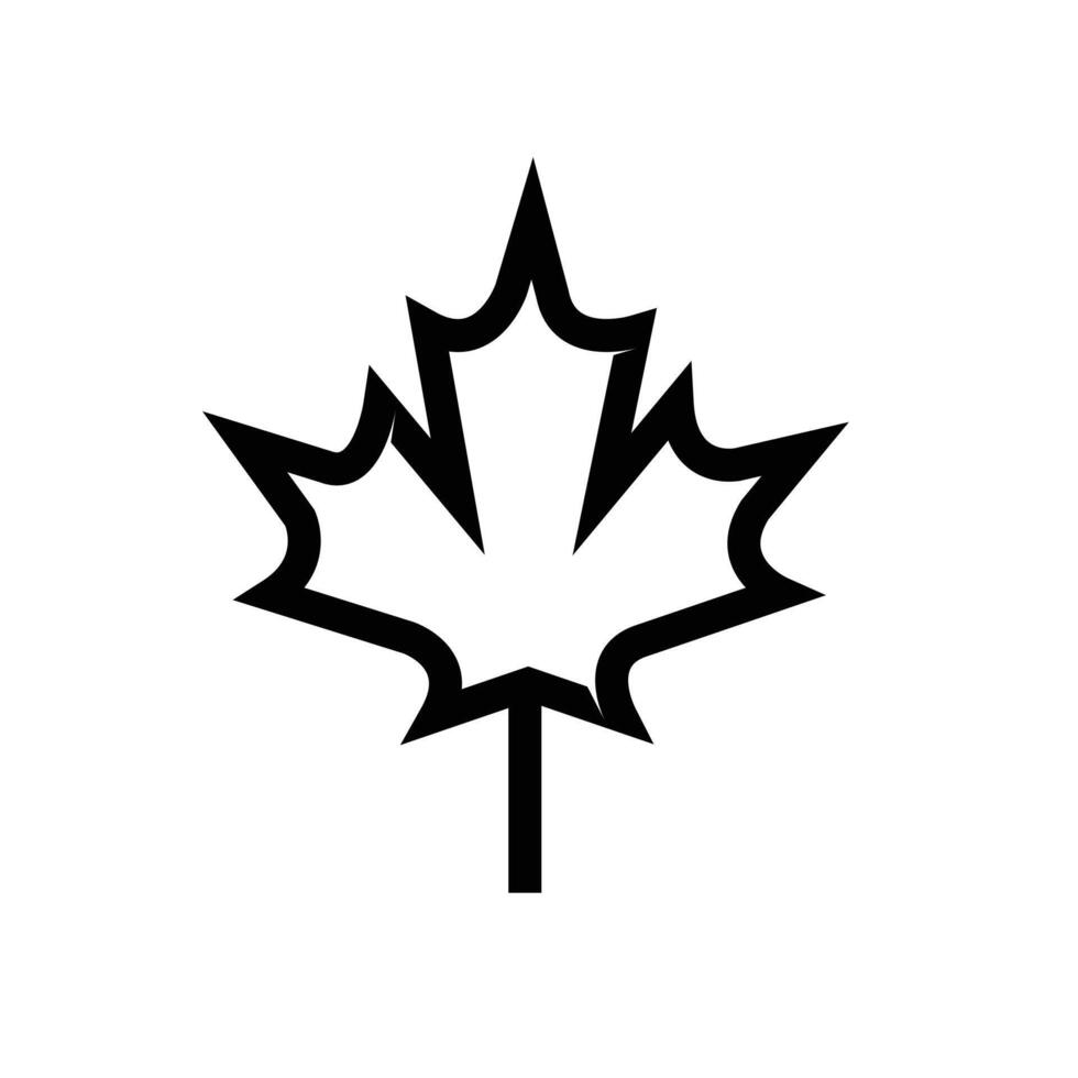 Maple Leaf Icon, Ideal for Nature and Seasonal Illustrations vector