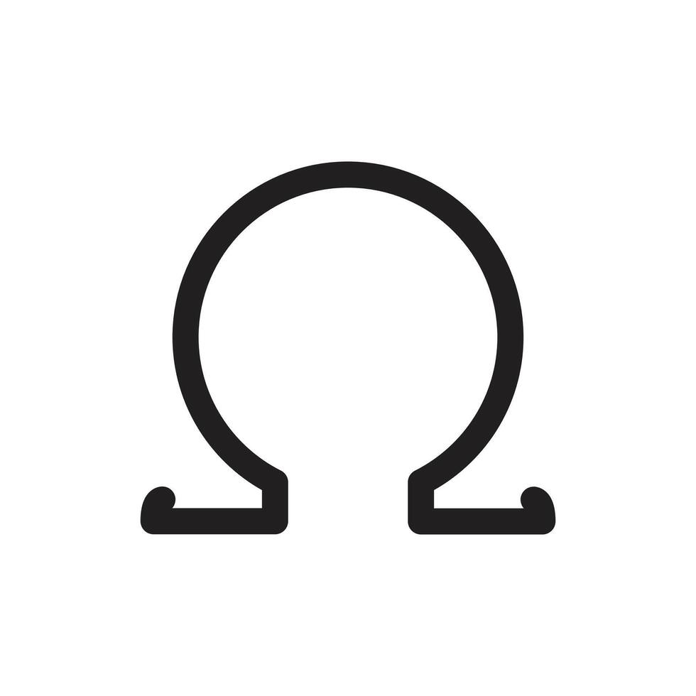Omega Icon for Health Supplements and Nutrition vector