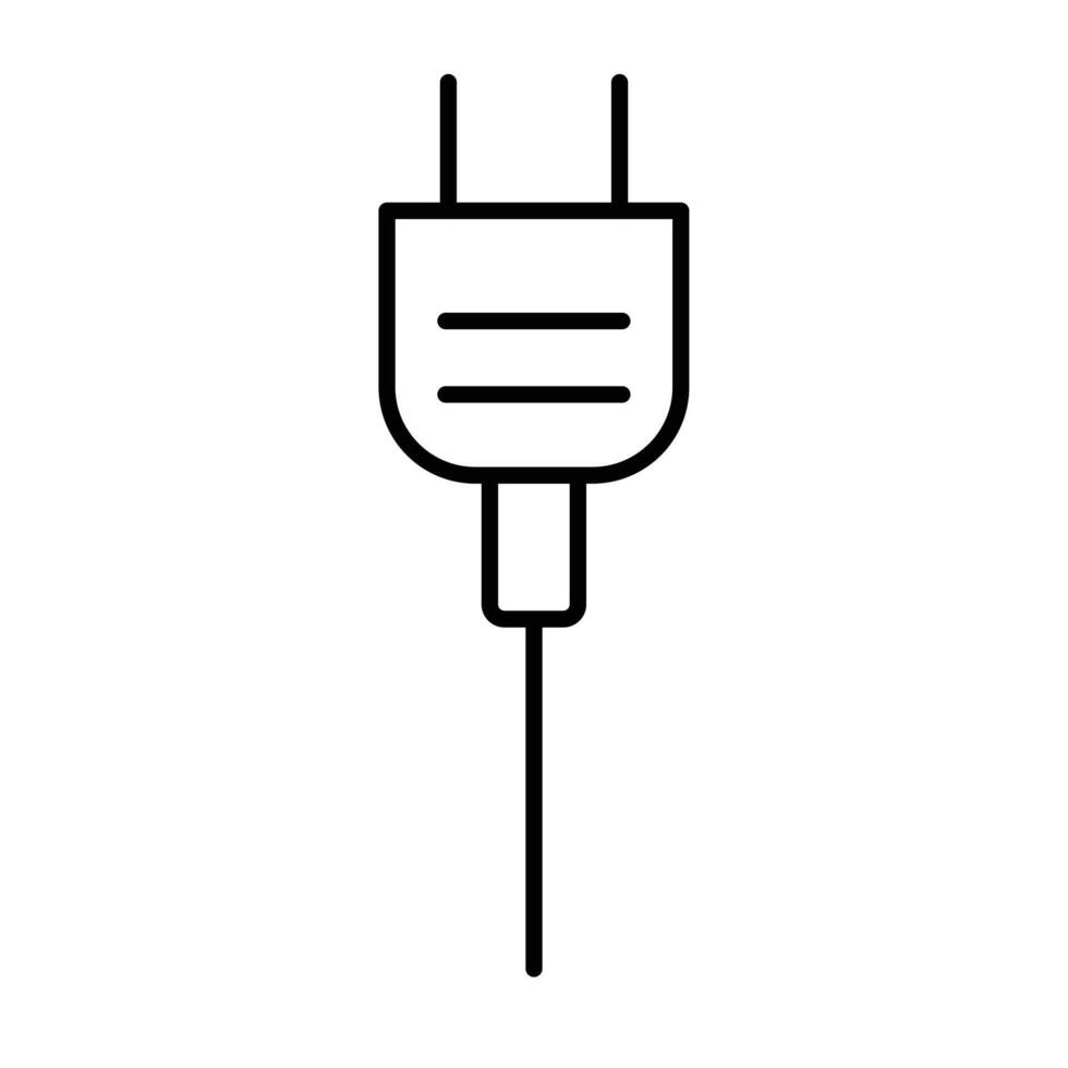 Plug Icon for Electrical Outlets, Power Connections, and Energy Supplies Illustrations vector