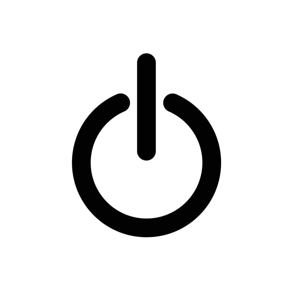 Power Activation Button Icon for Electronic Devices, On Off Controls, and Technology Graphics vector