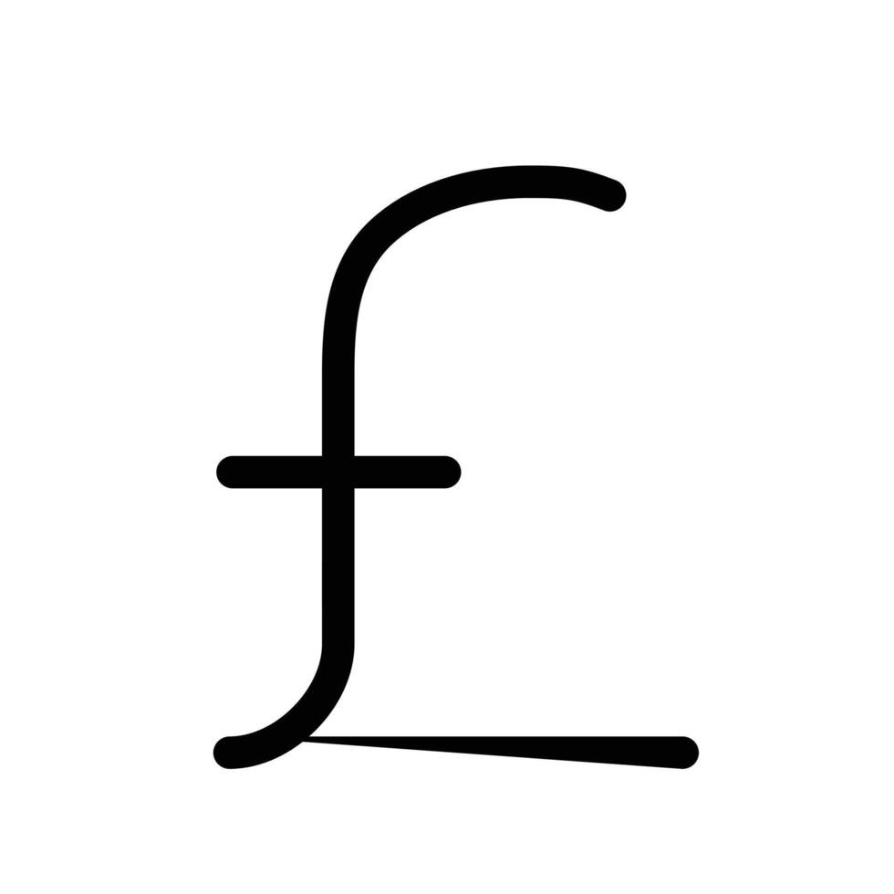 Pound Icon for Currency Symbols, Financial Transactions, and Economic Markets Illustrations vector