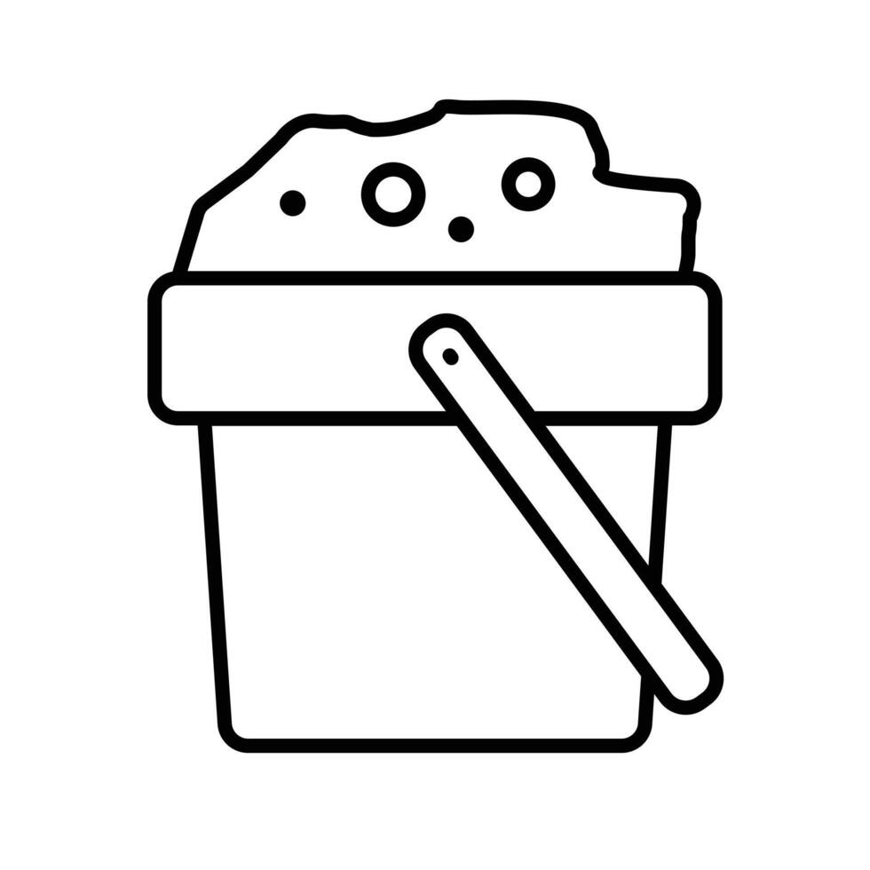 Sand Bucket Icon, Great for Beach and Vacation Designs vector