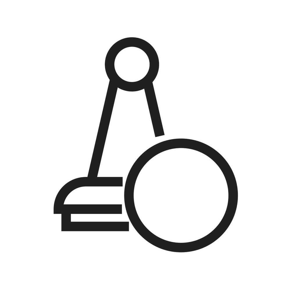 Rubber Stamp Icon, Suitable for Office and Administrative Themes vector