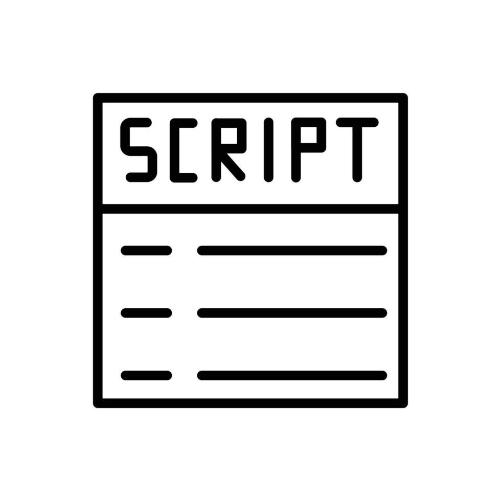 Script Icon, Suitable for Writing and Literature Themes vector
