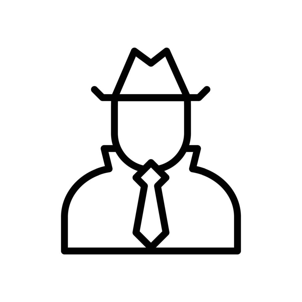 Secret Agent Icon for Spy Themes, Adventure Stories, and Covert Operations Graphics vector