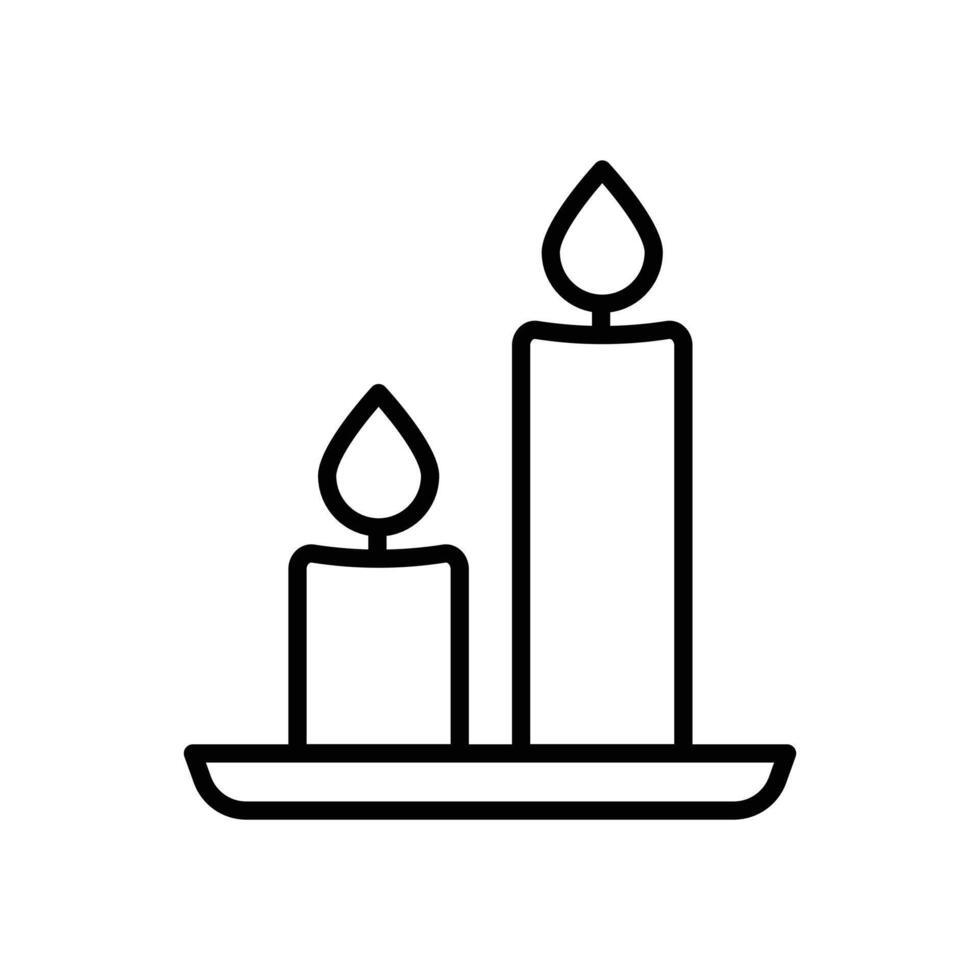 Shabbat Candles Icon for Jewish Traditions, Religious Practices, and Cultural Celebrations Illustrations vector