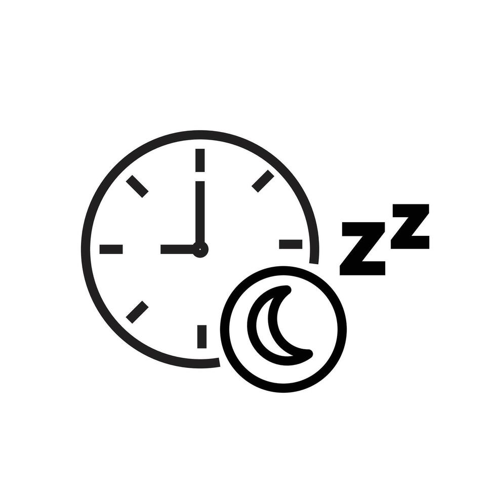 Sleeping Time Icon, Suitable for Health and Lifestyle Themes vector