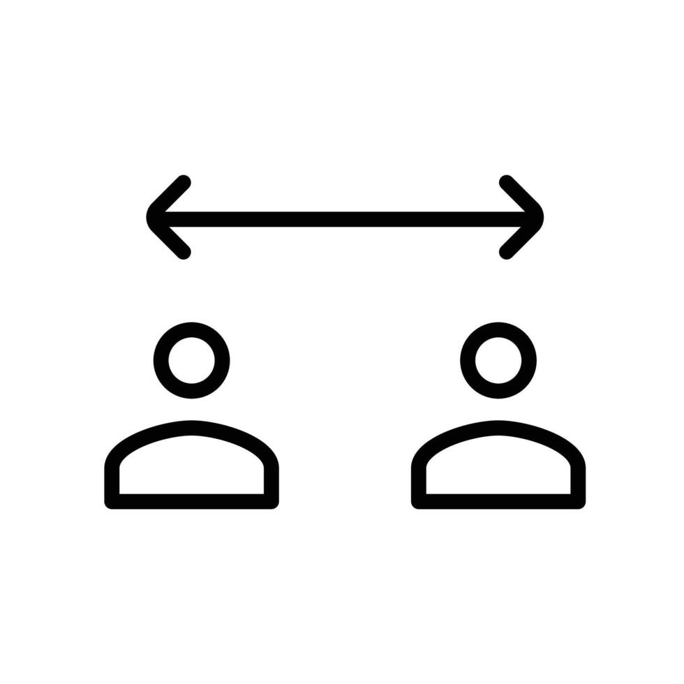 Social Distancing Sitting Icon for Health Safety, COVID-19 Measures, and Public Awareness Graphics vector