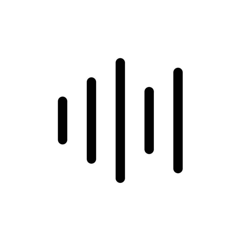 Sound Wave Icon for Audio Technology, Music Production, and Sound Engineering Graphics vector