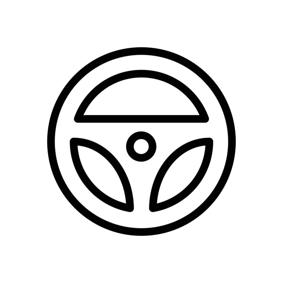 Steering Wheel Icon for Automotive Parts, Vehicle Navigation, and Driving Control Illustrations vector