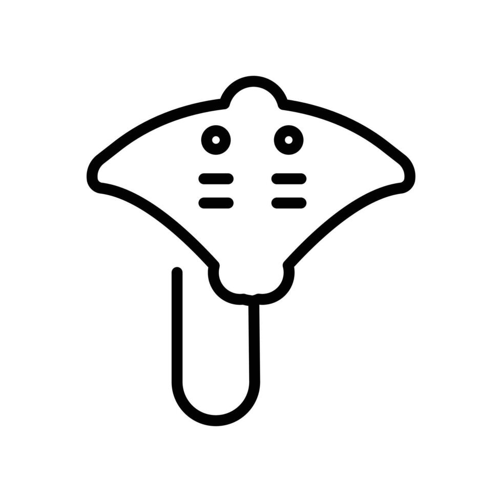 Stingray Icon for Marine Life, Ocean Creatures, and Aquatic Biology Illustrations vector
