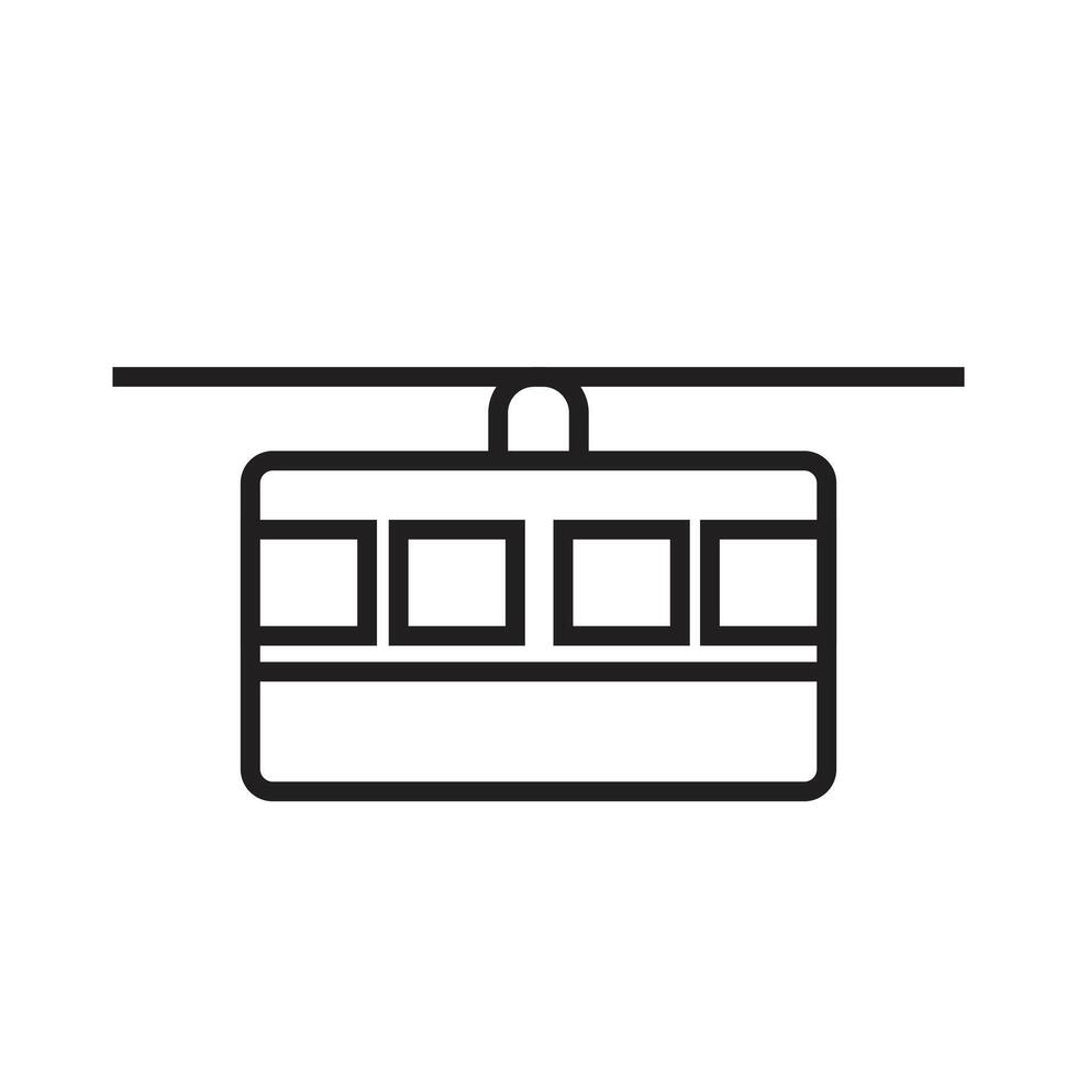 Aerial Tramway Icon, Perfect for Transportation and Tourism Graphics vector