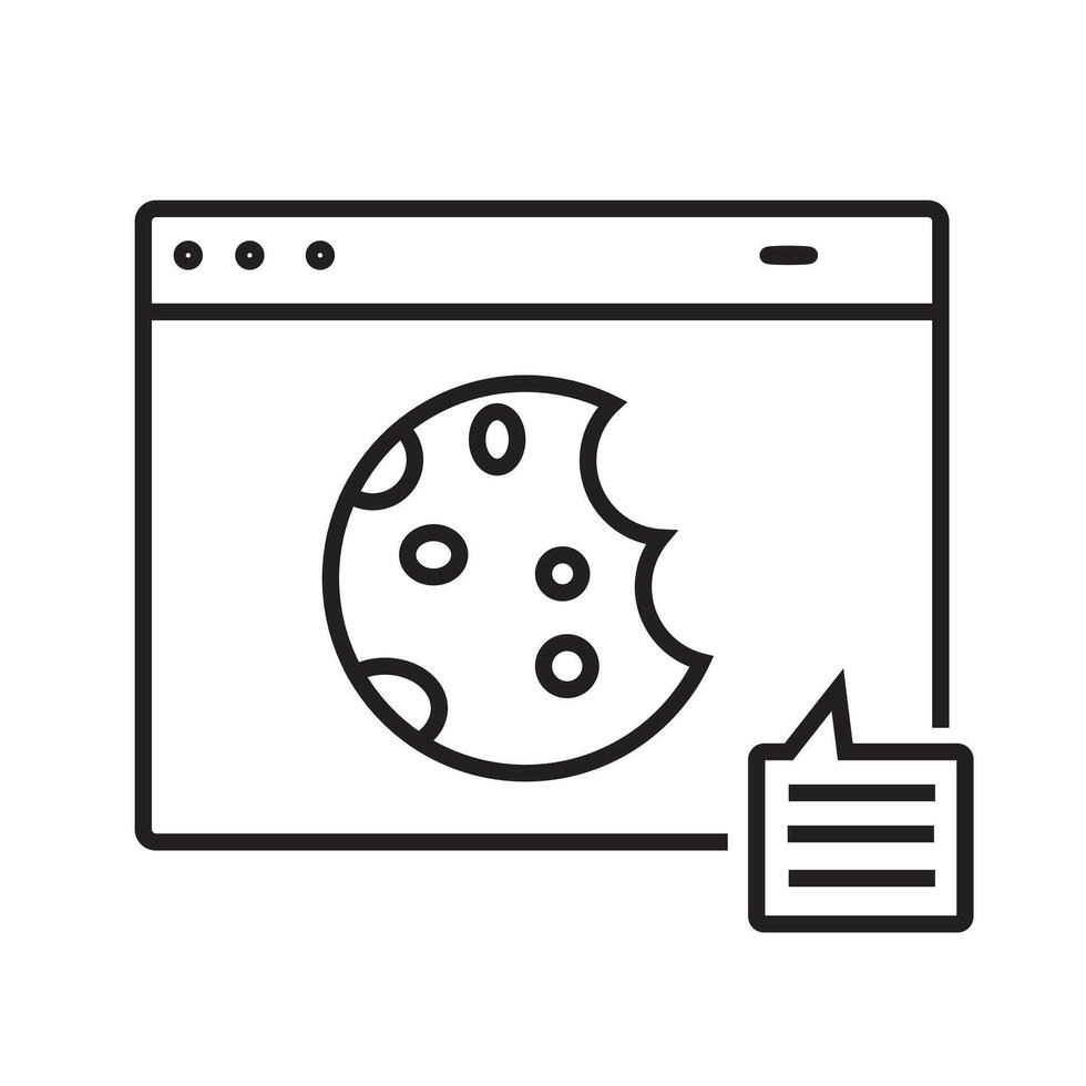 Browser Cookie Icon, Suitable for Internet and Privacy Themes vector