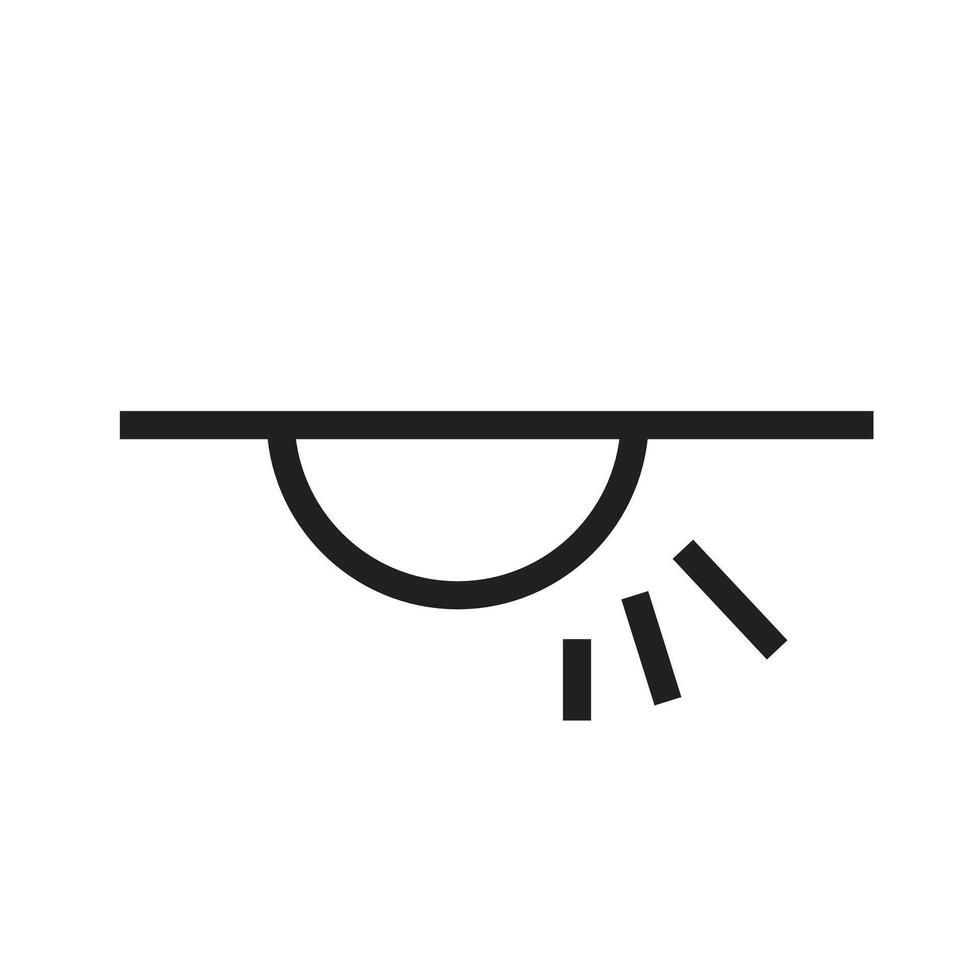 Ceiling Spotlight Icon, Suitable for Lighting and Interior Design Themes vector
