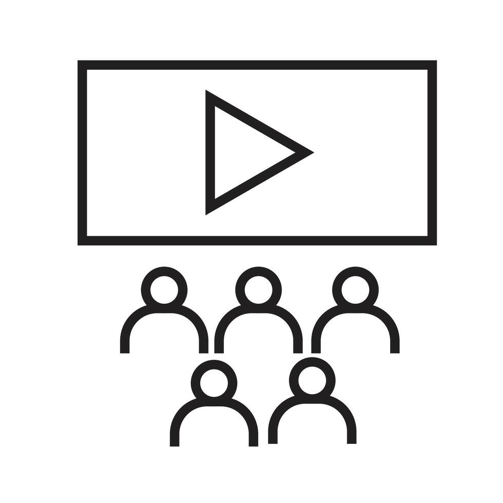 Cinema Audience Icon, Perfect for Entertainment and Movie Graphics vector