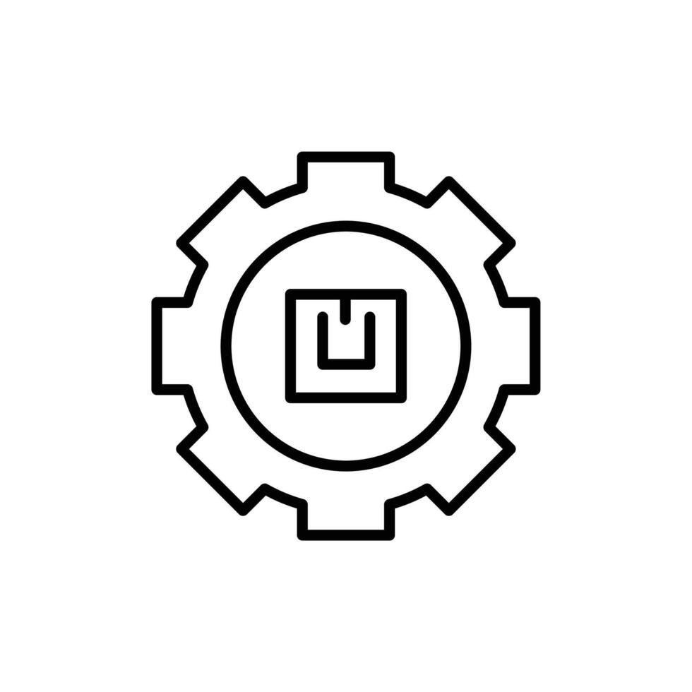 Logistics Management Icon for Supply Chain Solutions, Transportation Planning, and Distribution Network Illustrations vector