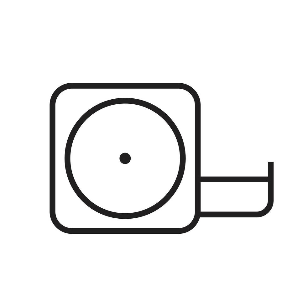 Measure Tape Icon, Ideal for Construction and DIY Illustrations vector