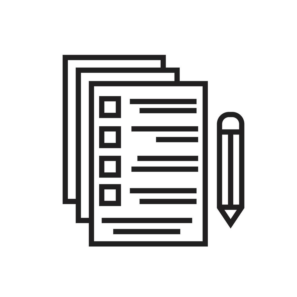 Paperwork Icon, Suitable for Office and Administrative Themes vector