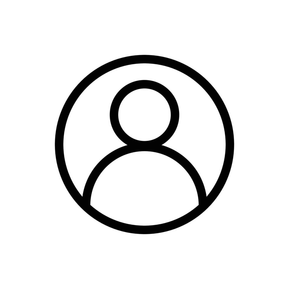 Profile Photo Icon for User Avatars, Social Media, and Personal Identification Graphics vector