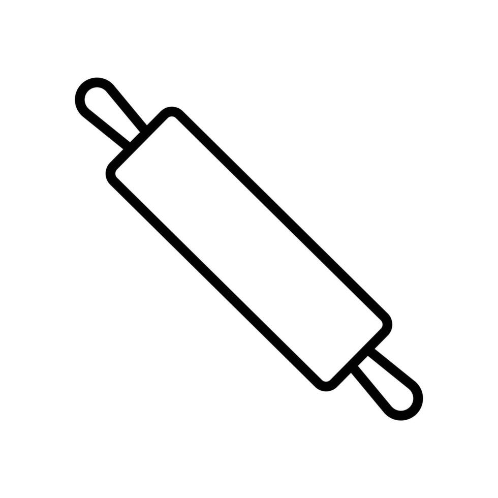 Rolling Pin Icon for Baking, Pastry Making, and Kitchen Utensils Illustrations vector