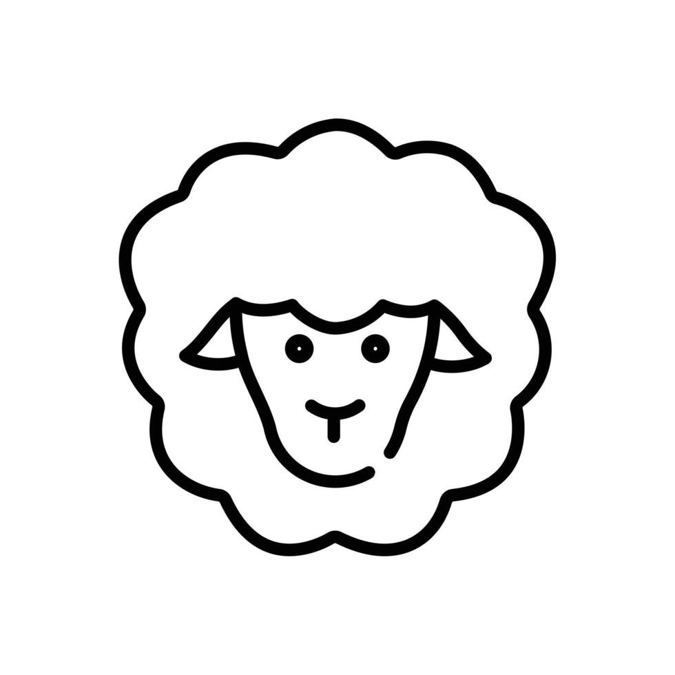 Sheep Icon for Farm Animals, Wool Production, and Agriculture Illustrations vector