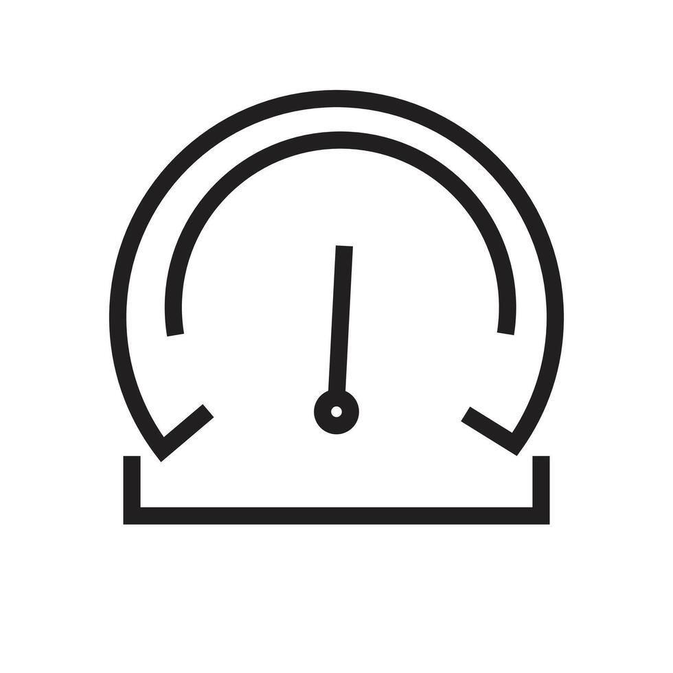 Speedometer Icon, Suitable for Automotive and Performance Designs vector