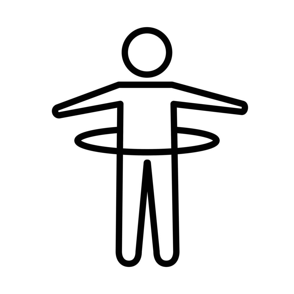 Stick Man Hoop Icon for Sports Activities, Fitness Programs, and Recreational Graphics vector