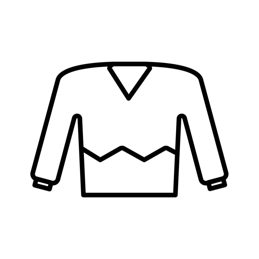 Sweater Icon for Winter Clothing, Fashion Apparel, and Knitwear Graphics vector