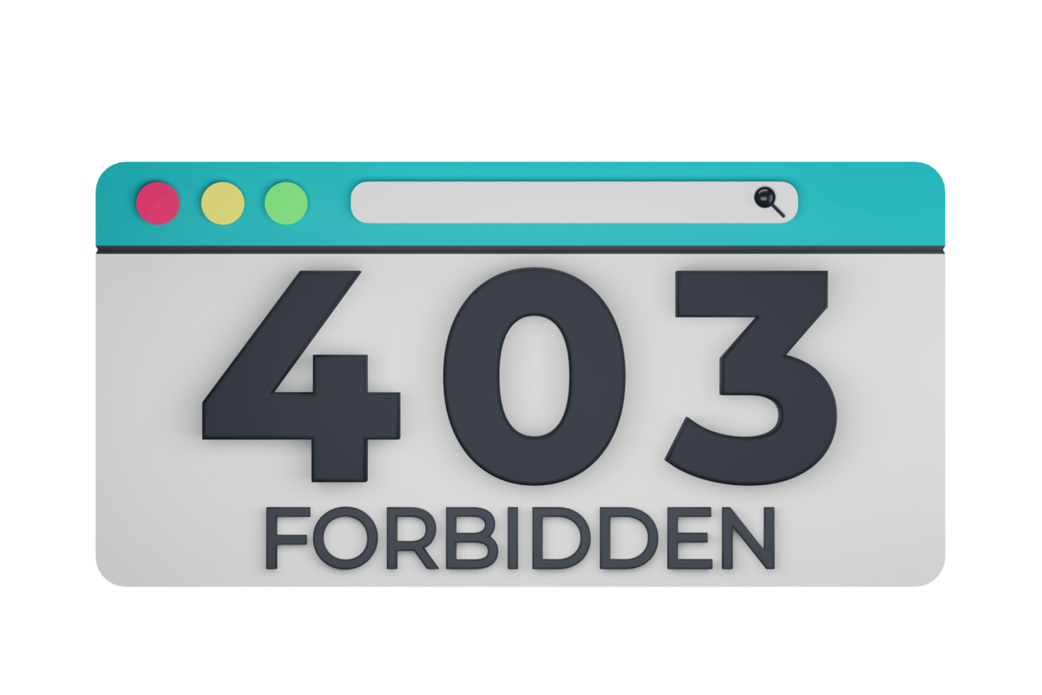 HTTP Four Hundred Three Forbidden Status Code with Transparent Background 3d Illustration png