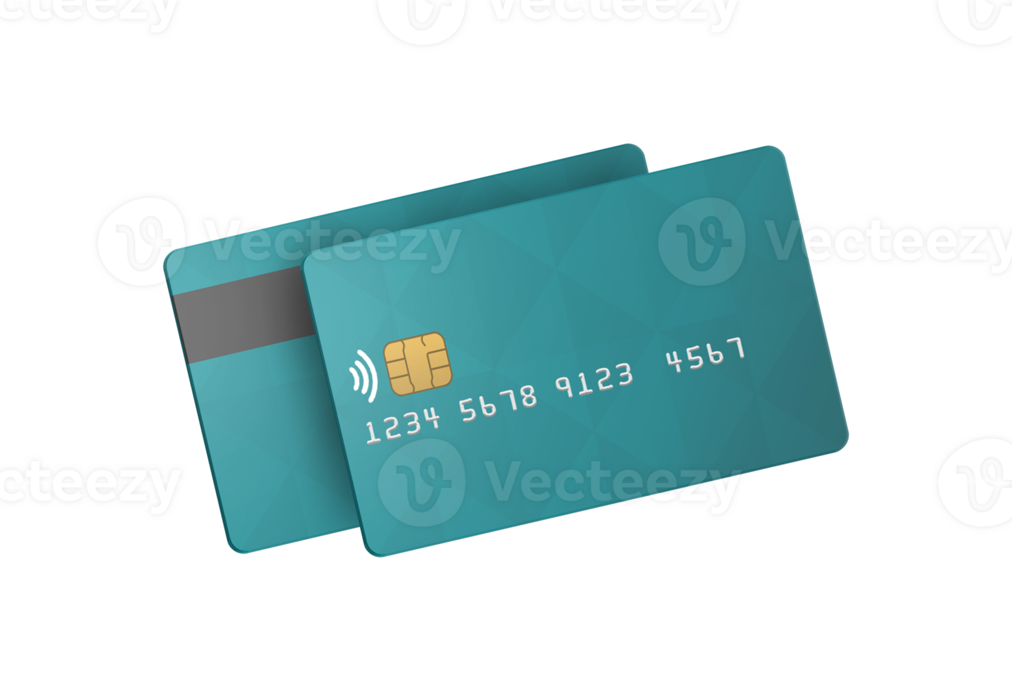 Green Realistic credit card. png