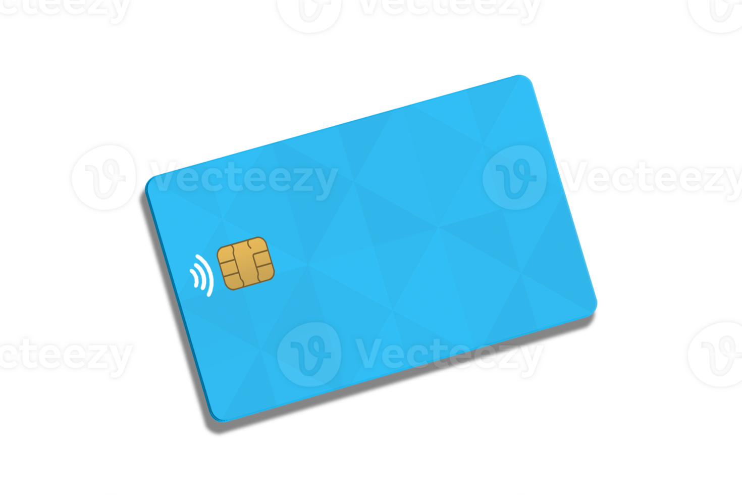 Blue realistic credit card. png
