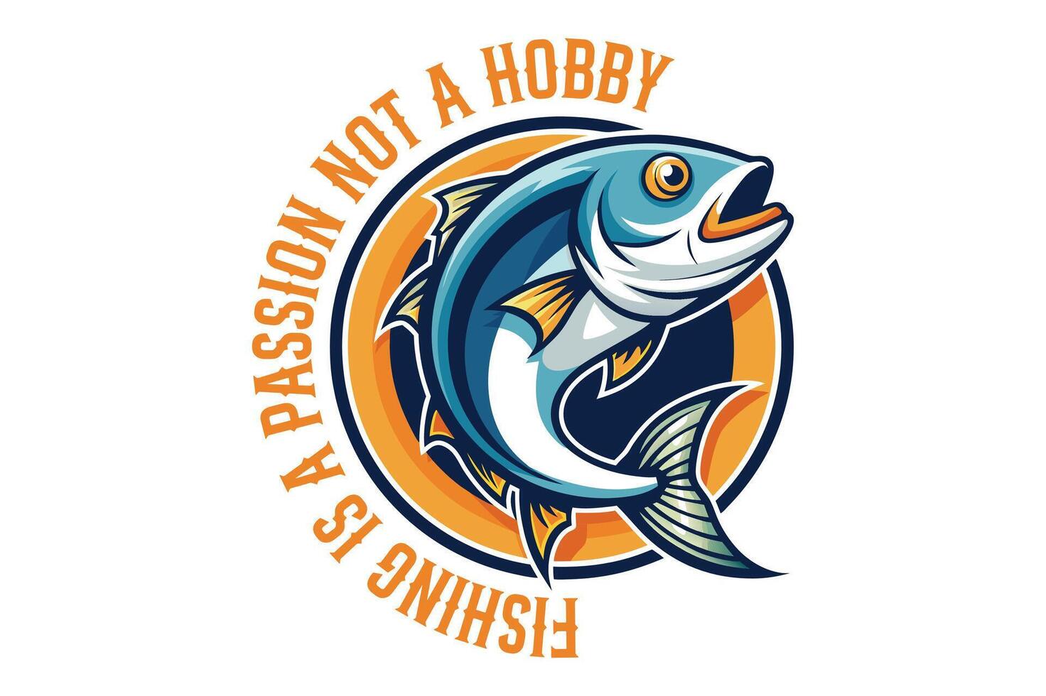 Ultimate Fishing Adventure T-Shirt Design. vector