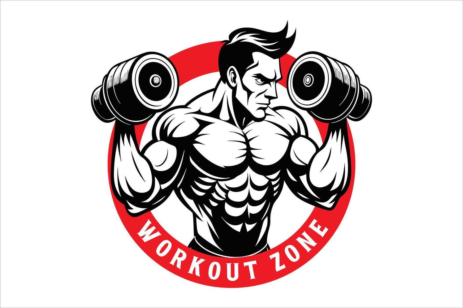 Dynamic Gym Motivational Fitness Logo Design vector